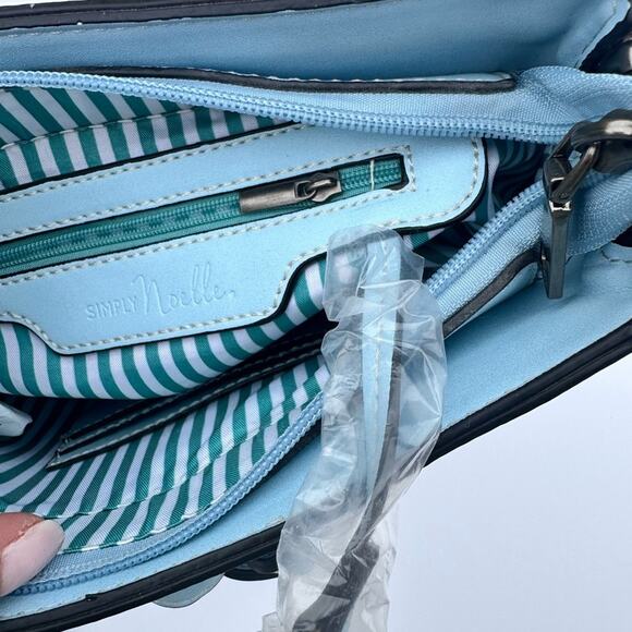 Simply Noelle All Tied Up Small Crossbody Bag In Carolina Blue Spring Minimalist - Picture 9 of 15